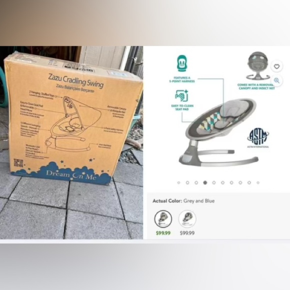 Baby swing with Bluetooth connection